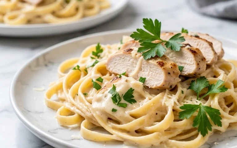 Low Calorie Chicken Alfredo