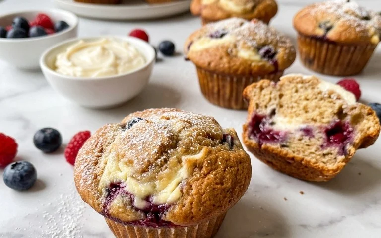 Berry Cream Cheese Muffins