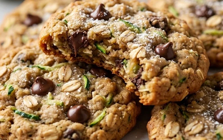 Healthy Zucchini Oatmeal Cookies