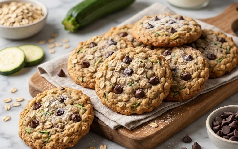 Healthy Zucchini Oatmeal Cookies