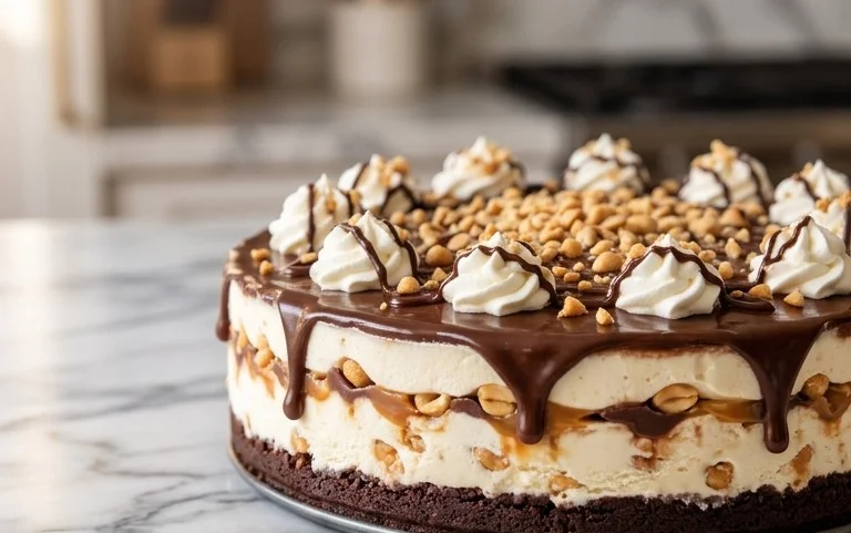 Buster Bar Ice Cream Cake