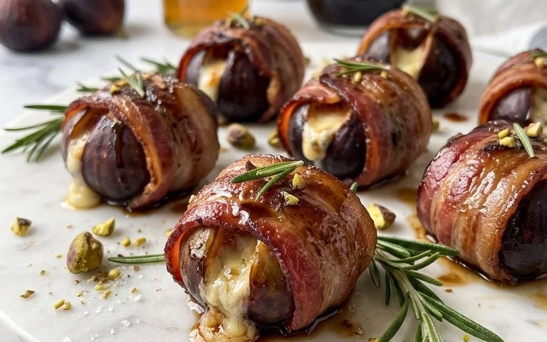 Beef Bacon Wrapped Stuffed Figs