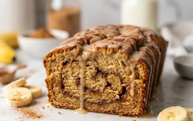 Cinnamon Roll Banana Bread
