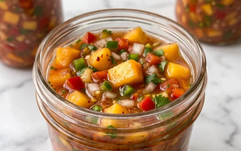Sweet & Spicy Peach Salsa Canning Recipe