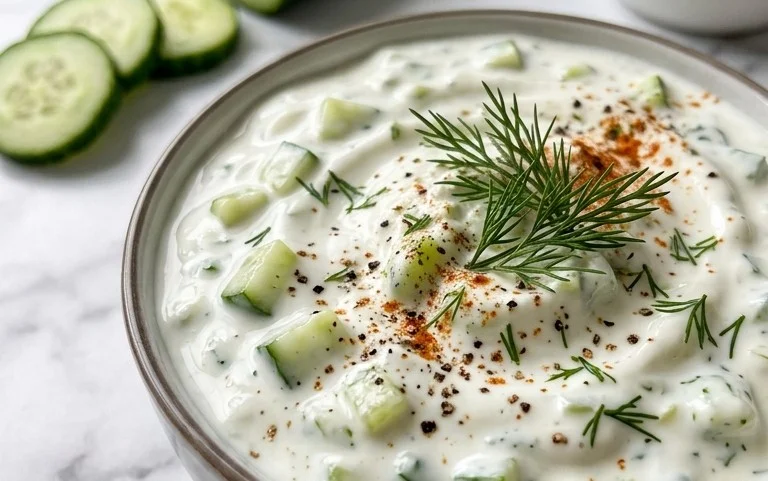 Cucumber Dip with Sour Cream and Dill
