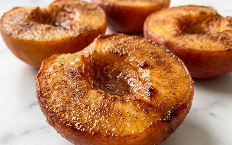 Cinnamon Sugar Baked Peaches