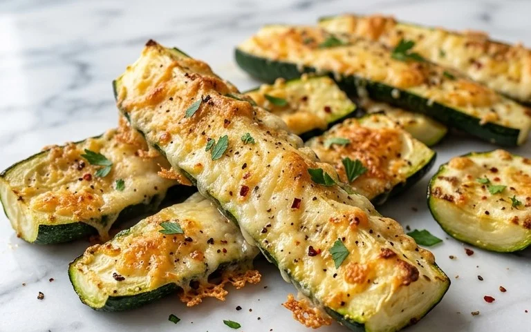 Oven Roasted Parmesan Zucchini