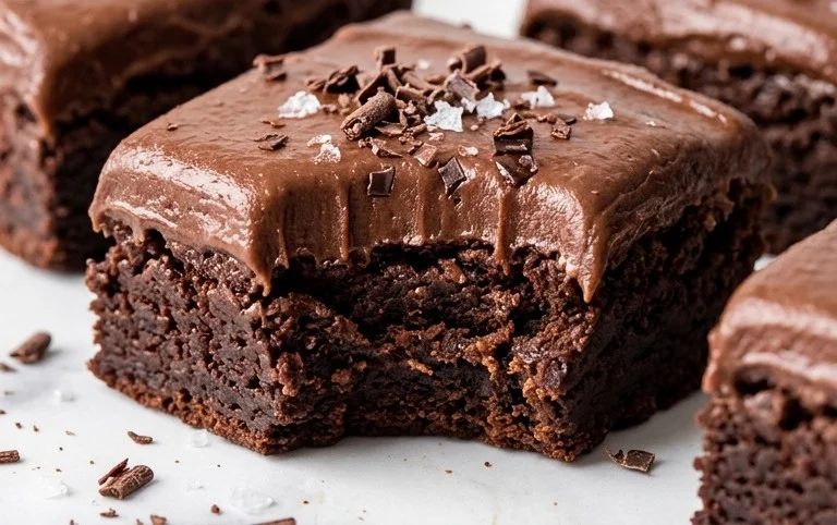 Zucchini Brownies with 1 minute Frosting!