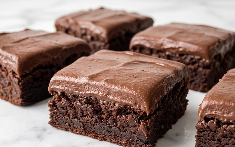 Zucchini Brownies with 1 minute Frosting!