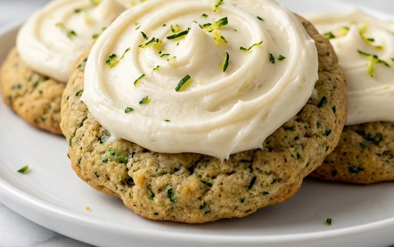 Zucchini Cookies with Cream Cheese Frosting