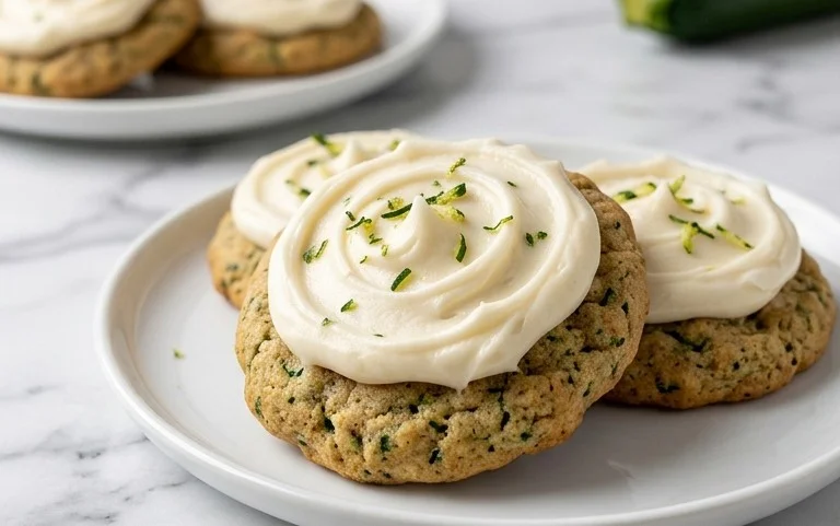 Zucchini Cookies with Cream Cheese Frosting