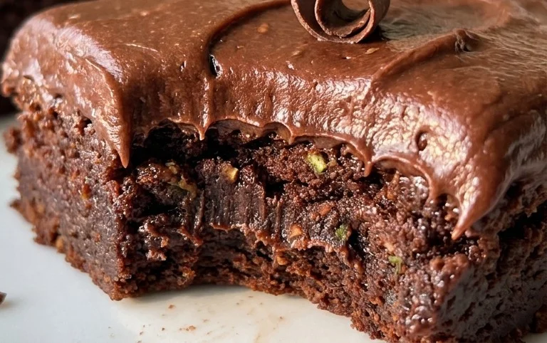 Zucchini Brownies with 1 minute Frosting!