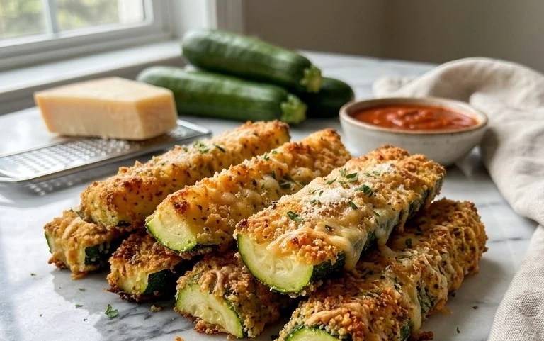 Parmesan Crusted Zucchini Sticks