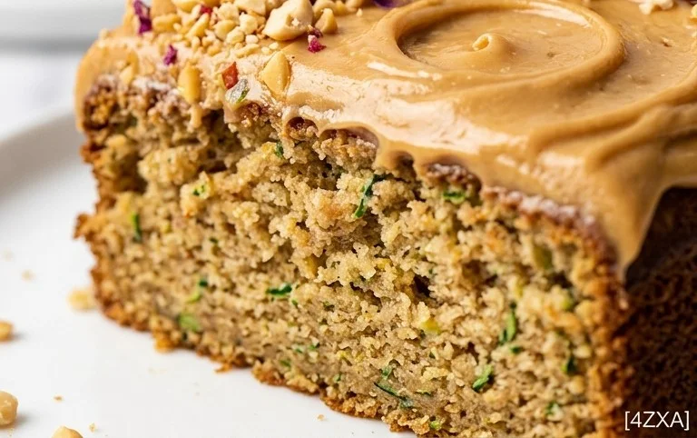 Moist Peanut Butter Zucchini Cake Recipe