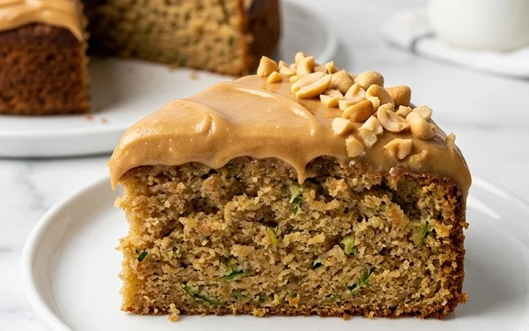 Moist Peanut Butter Zucchini Cake Recipe