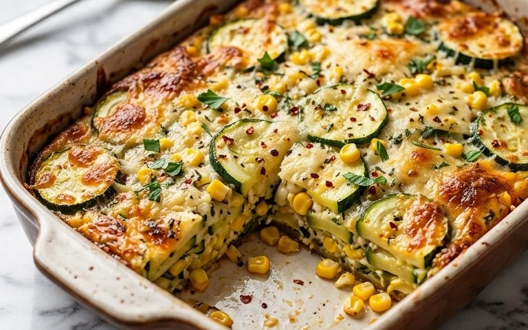 Zucchini Corn Parmesan Bake Recipe
